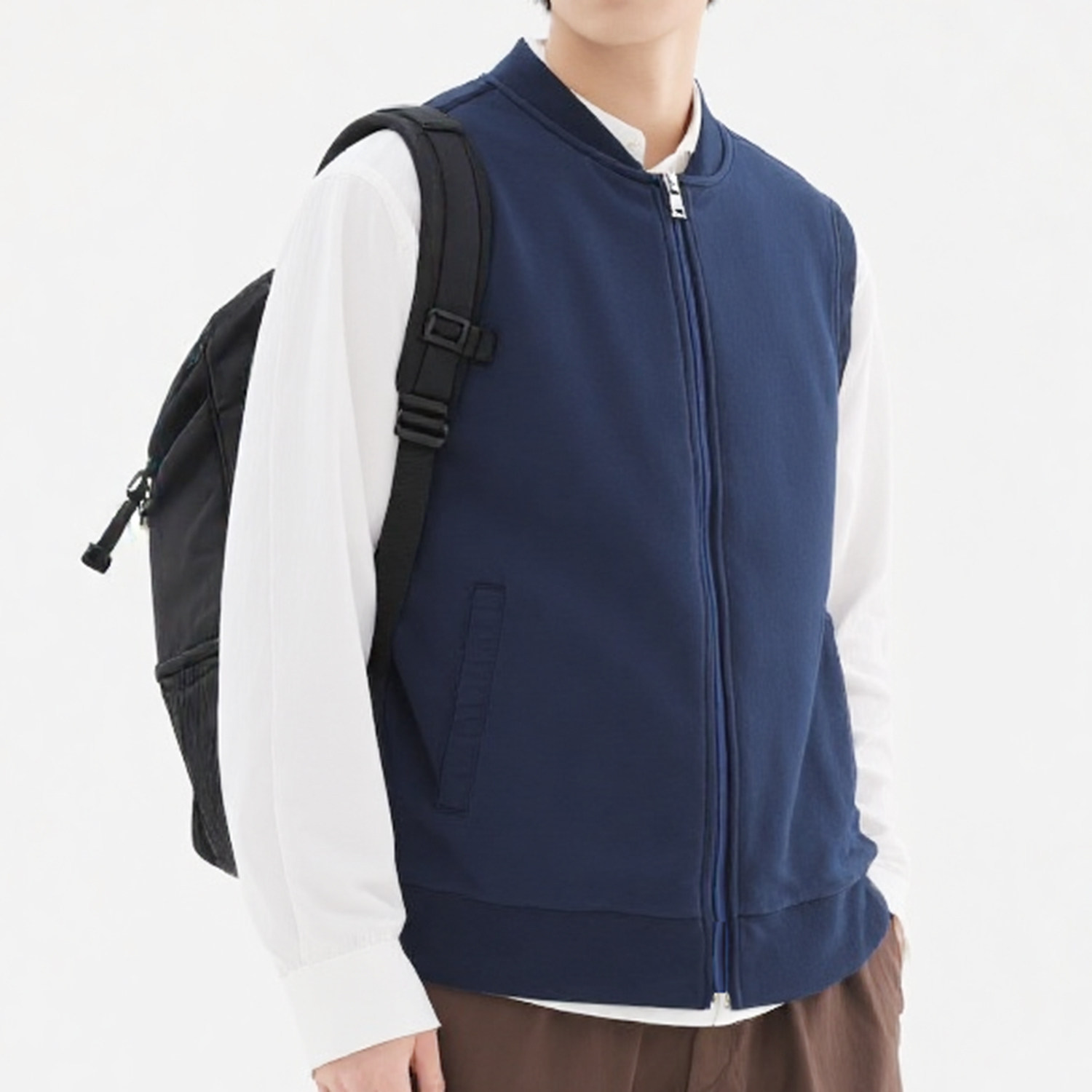 男士春秋薄款100%纯棉透气马甲大码加肥加大坎肩无袖背心宽松马夹