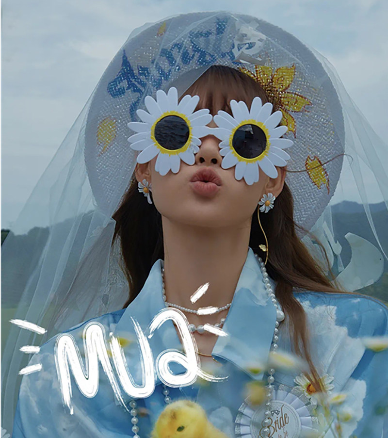 影楼婚纱外景小清新拍摄太阳花眼镜个性搞怪网红拍照道具雏菊墨镜