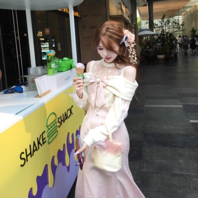 日系清楚系温柔千金风连衣裙