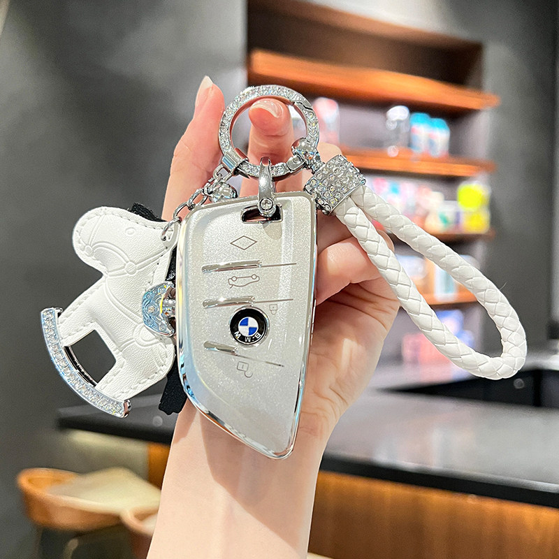 适用宝马x3钥匙套三系x5扣x1新325li五系530刀锋i3壳x2包ix3女款