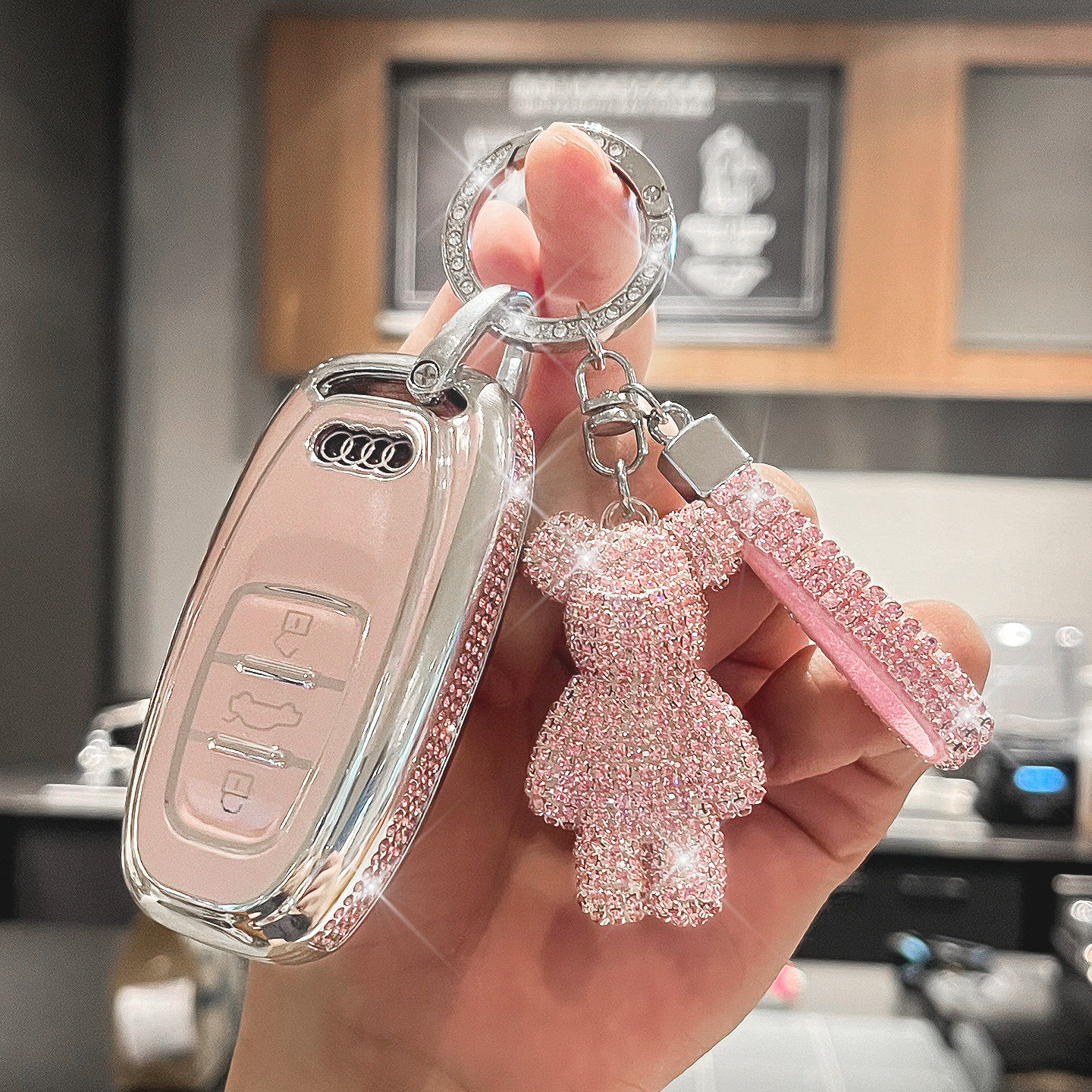 适用奥迪钥匙套A3L/A6L/A4L车扣Q5L/Q7/Q8/Q3/Q2L/A5/A8L壳包女士,汽车用品/电子/清洗/改装,车用钥匙包,淘宝优惠券,粉丝福利购,淘宝优惠卷