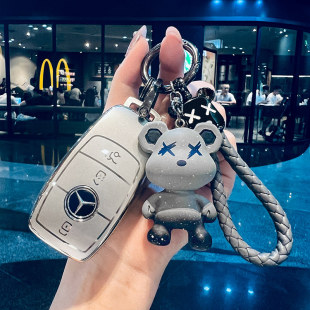 奔驰e300l钥匙套c260l车a200l壳glc260扣E级glb220女生e260男保护