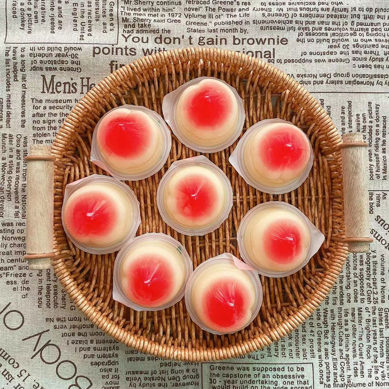 美的客小桃气(40克20个)寿桃仙桃造型果冻潮汕中秋果冻塔小零食