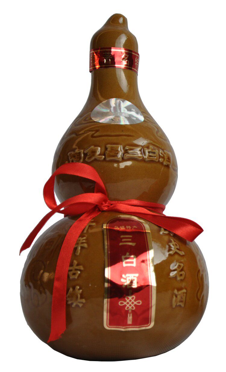 乌镇特产 陶复昌500ml55度八年陈三白酒 葫芦陶瓷瓶装