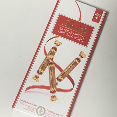 瑞士莲lindt樱桃酒心巧克力礼盒