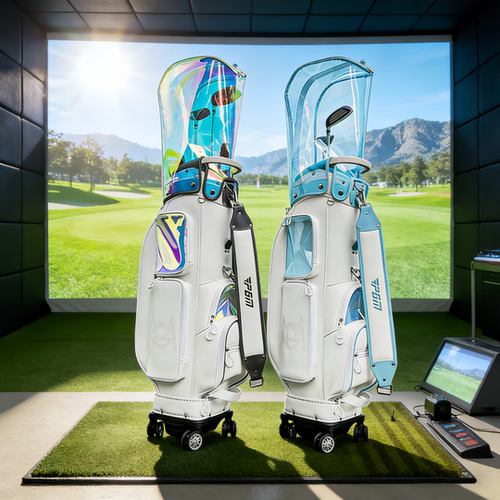 高尔夫球包女新款PGM 防水透明航空托运女款拉杆球包万向轮球杆袋