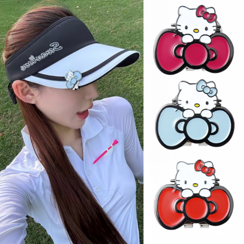 可爱Golf Mark高尔夫帽夹kitty带磁铁全新球位标配件球迷用品马克