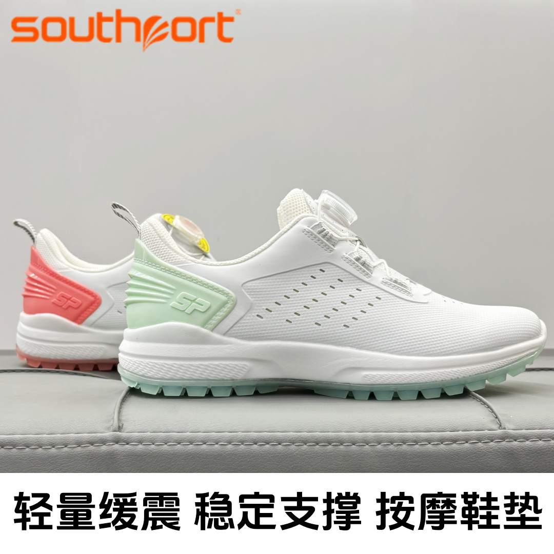 新款夏季Southport秀仕宝 高尔夫球鞋女防水鞋显高透气防滑运动鞋