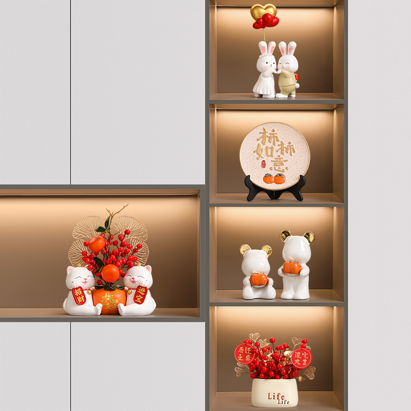 家居装饰品轻奢高档酒柜客厅玄关