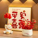 招财猫摆件入户玄关客厅礼物乔迁之喜新居布置春节新年装 饰用品