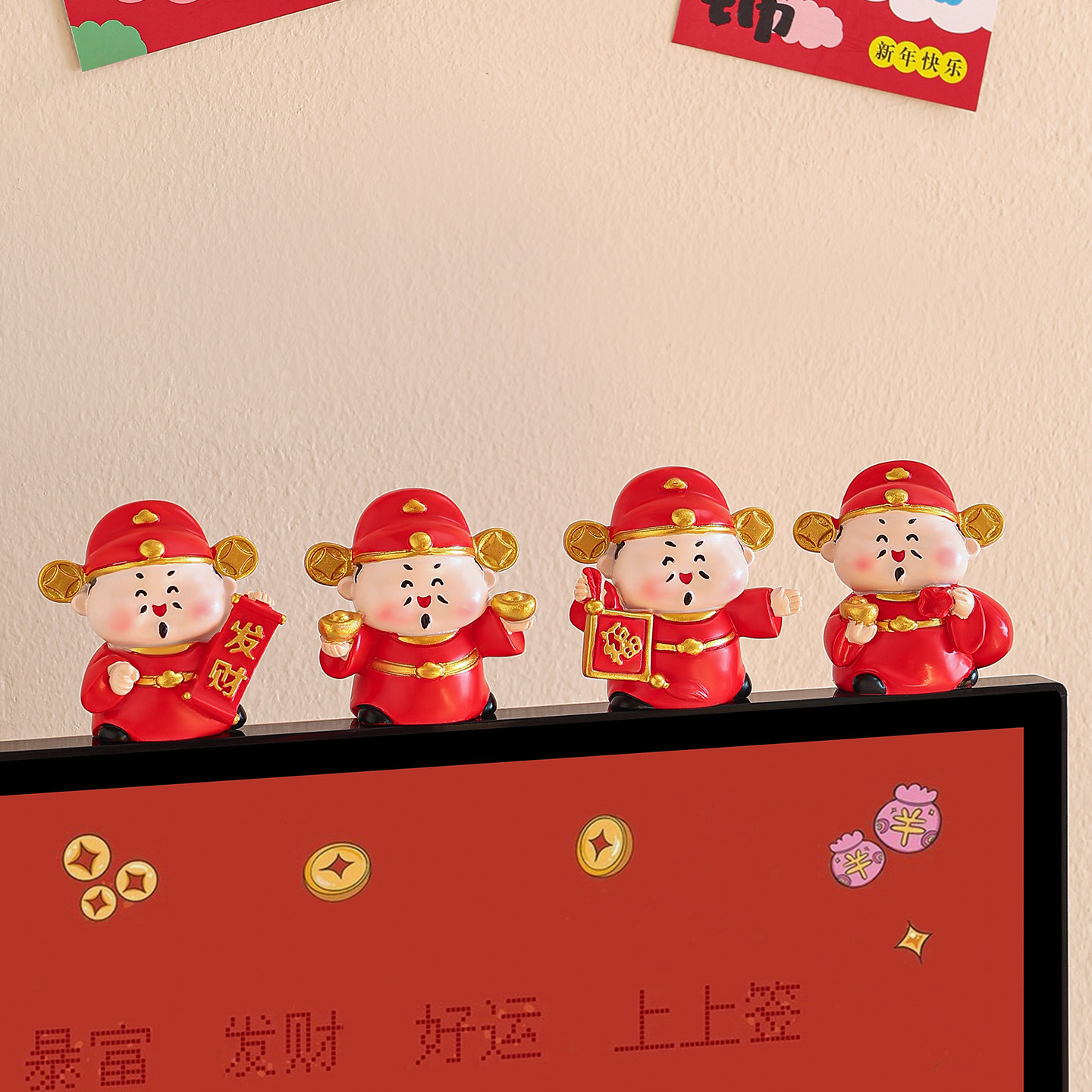 创意财神爷桌面小摆件办公室工位招财进宝八方来财马年吉祥物送礼,家居饰品,装饰摆件,淘宝优惠券,粉丝福利购,淘宝优惠卷