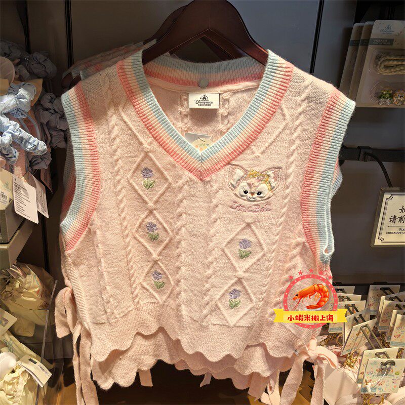 上海迪士尼国内代购玲娜贝儿马甲背心短袖T恤卫衣服纯棉手作衬衫