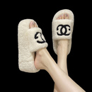 厚底增高8cm毛毛拖鞋女外穿2025秋冬新款网红高级感小众一字棉拖