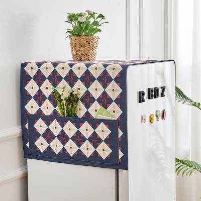 珍珠松冰箱罩加厚棉麻耐用