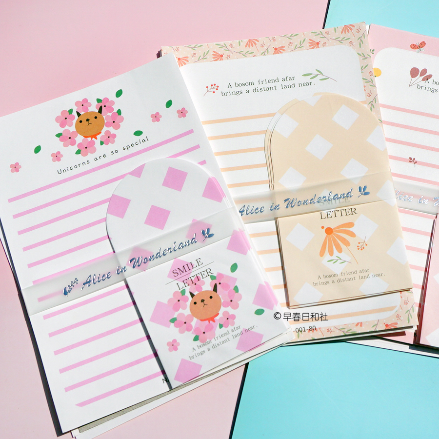 国产创意可爱卡通少女心信纸信封套装手写情书表白生日祝福信笺