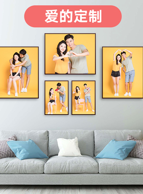 速发洗照片加相框婚纱照挂版相画摆台墙框影楼洗相片画框摆件