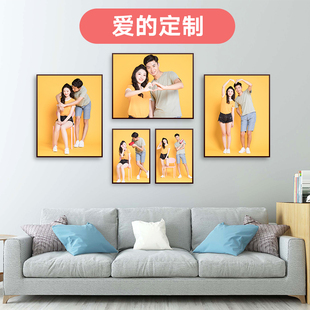 速发洗照片加相框婚纱照挂版相画摆台墙框影楼洗相片画框摆件