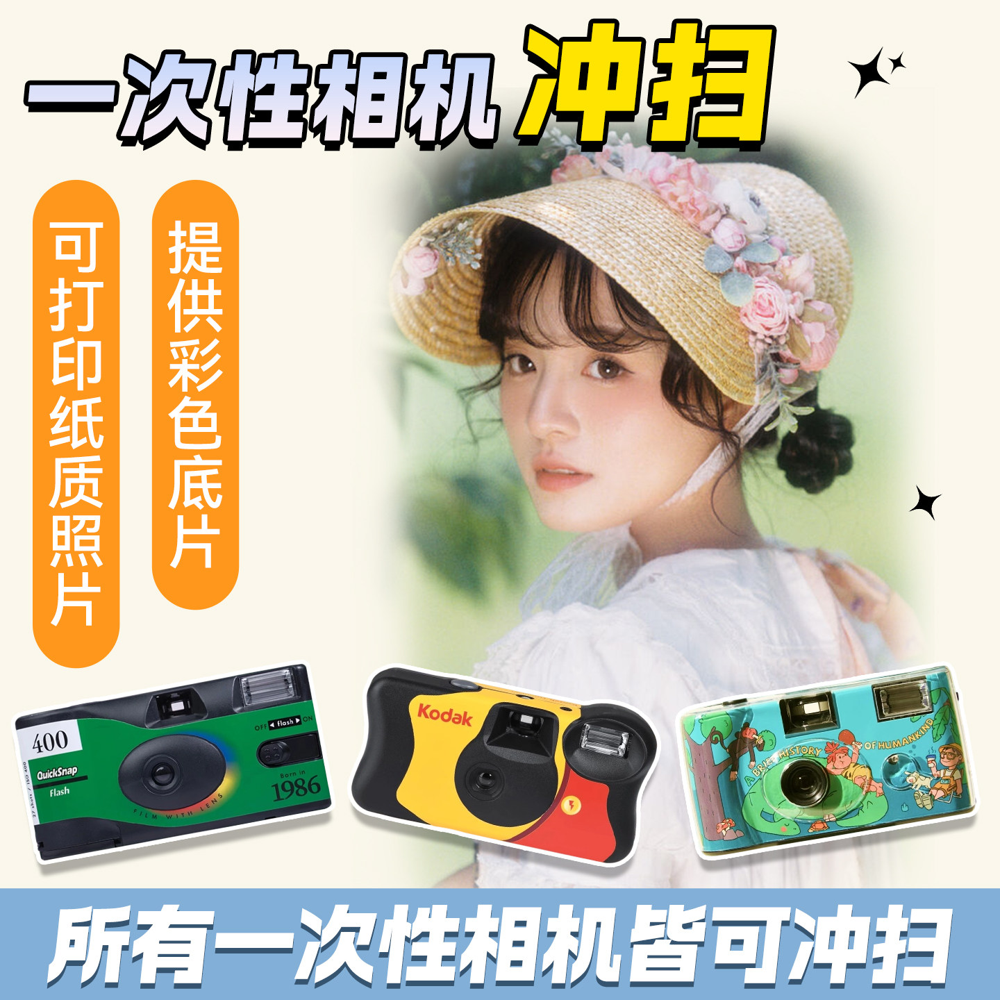 一次性胶片相机冲洗↑当天返图图片