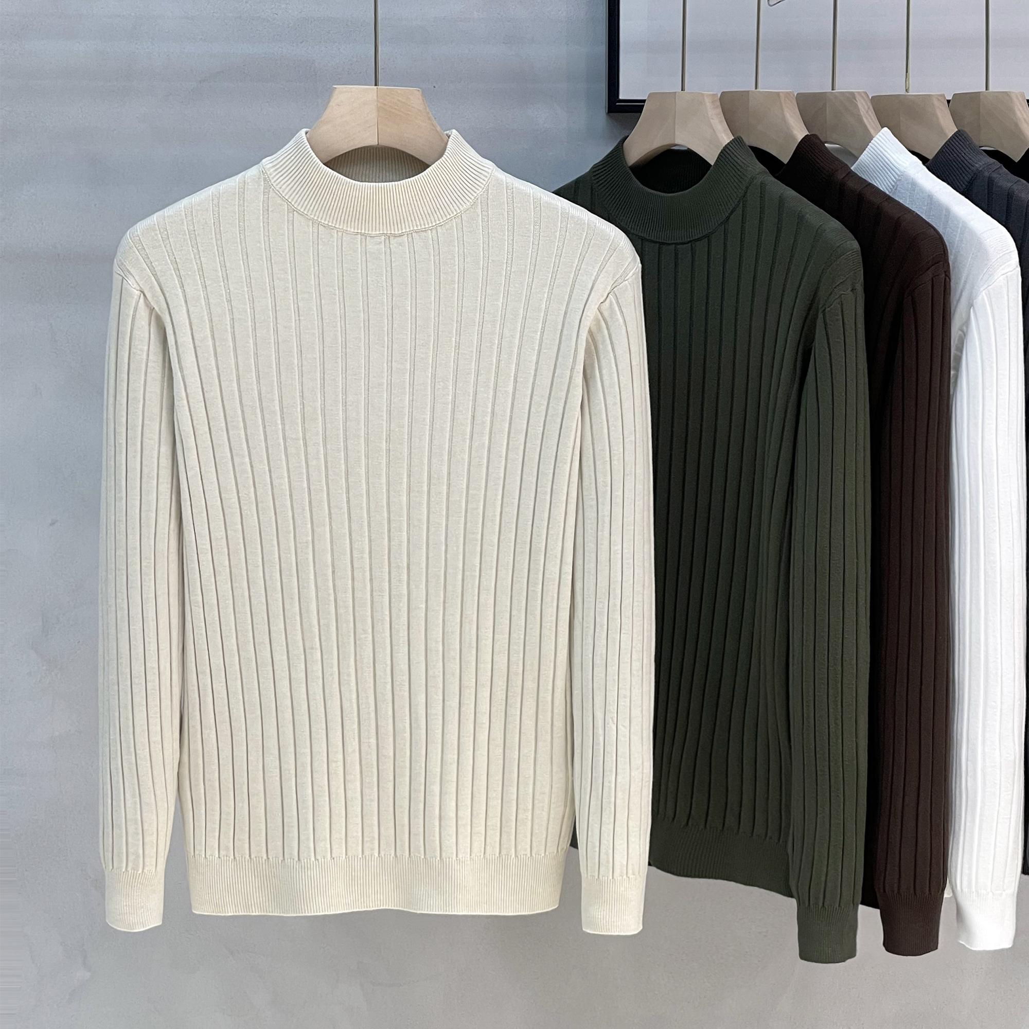 肌理感坑条弹力舒适保暖帅气