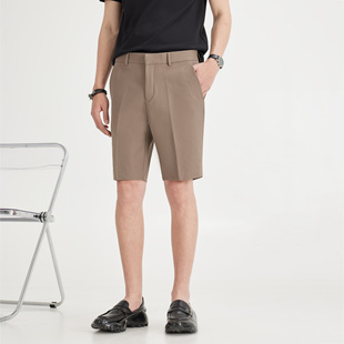 潮牌夏季 轻熟风修身 西裤 短裤 休闲时尚 男款 男士 高端白色西装 五分裤