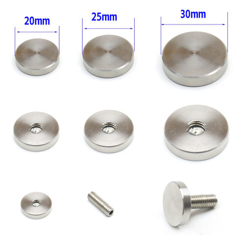 淋浴房拉手螺丝盖浴室玻璃门螺纹盖子浴室固定扶手圆形不锈钢螺母
