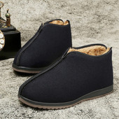 冬季 男老北京加绒保暖棉鞋 特大码 老头鞋 48码 加大号布鞋