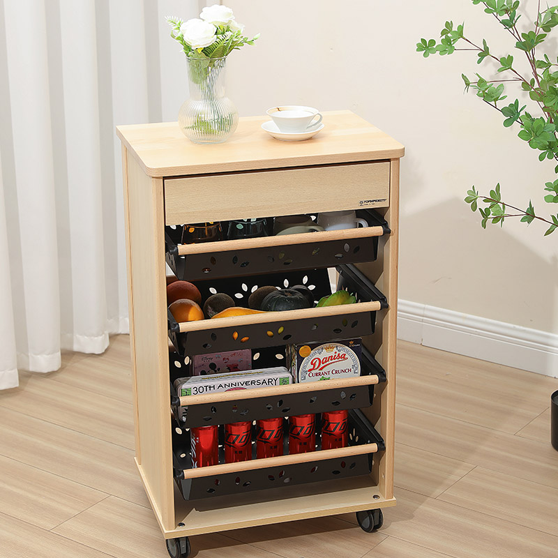 利快意大利进口厨房收纳推车 水果蔬菜餐边桌收纳置物架带轮子