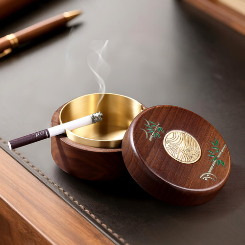 新中式高级铜烟灰缸高级轻奢