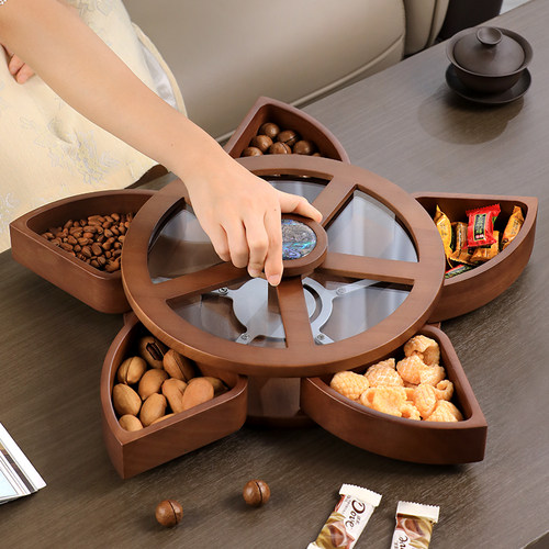 高档贝壳】轻奢旋转奥古曼果盒