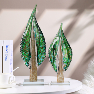 轻奢大气摆件电视柜艺术玄关高端玻璃客厅装饰2025新款上档次高级