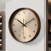 客厅挂钟2025新款 创意钟表免打孔 挂墙大气时钟高级感轻奢新中式