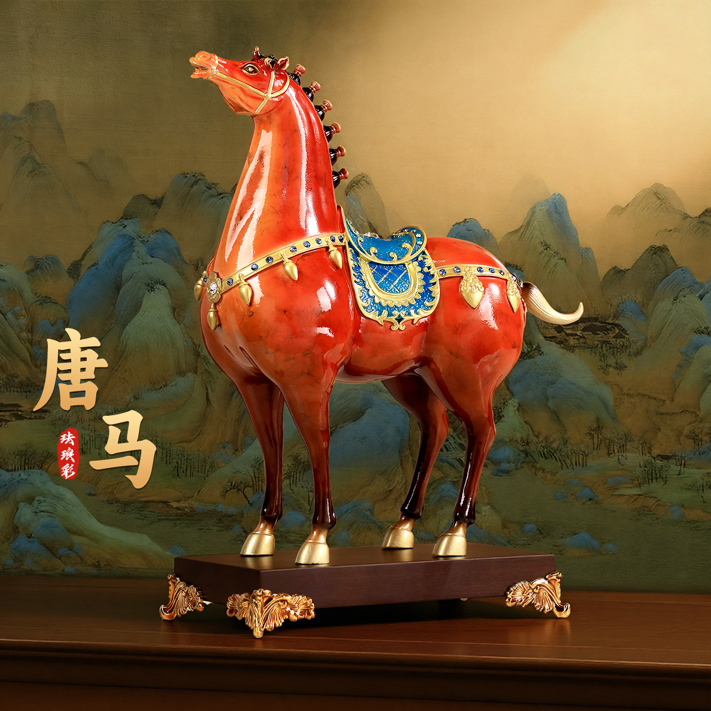 马到成功平安扣玉石摆件客厅高级感玄关电视柜办公室乔迁开业礼物,家居饰品,装饰摆件,淘宝优惠券,粉丝福利购,淘宝优惠卷