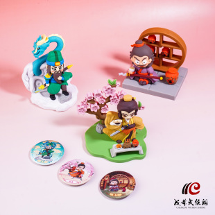 成都武侯祠博物馆三国忠义英杰摆件盲盒文创产品旅游纪念品潮玩