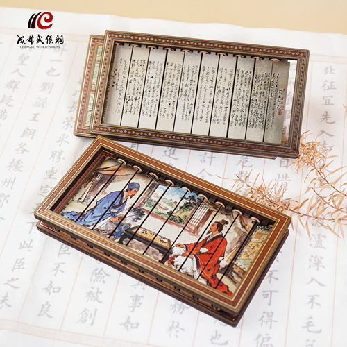 成都武侯祠前出师表木质翻转冰箱贴文创产品伴手礼旅游纪念品
