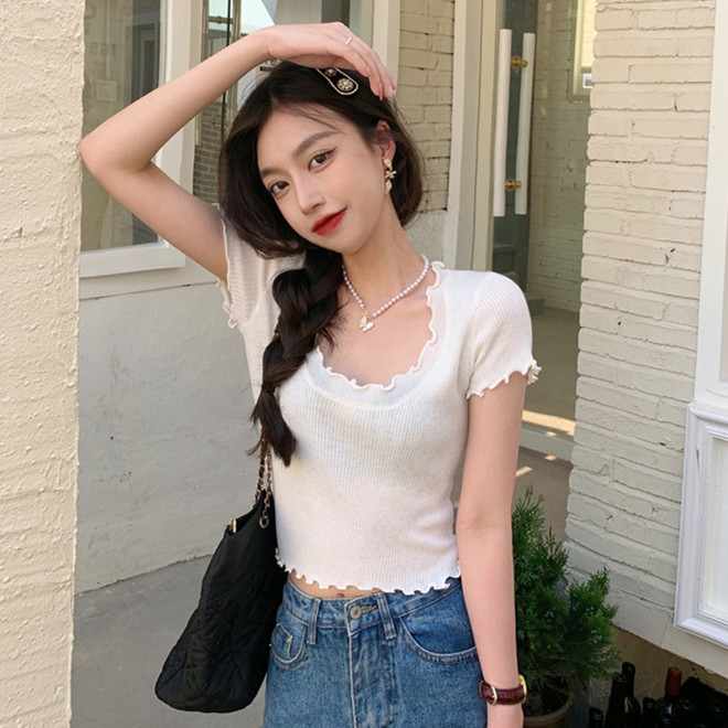 Real price sweet ear girl's T-shirt short sleeve T-shirt