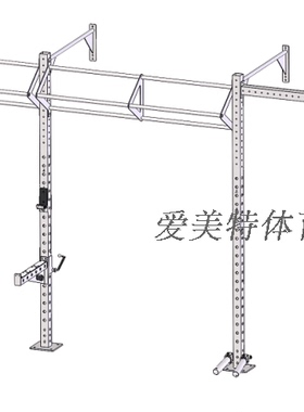 体能训练综合架  RIG 靠墙4立柱款TRX架私教健身房器材