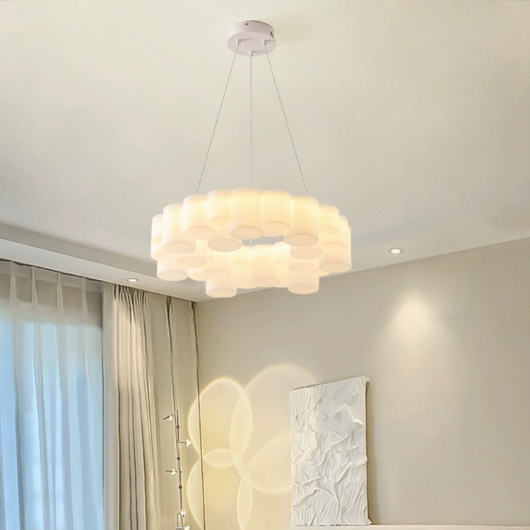 温馨浪漫奶油风卧室吊灯现代简约创意艺术吸顶灯家用餐厅灯房间灯