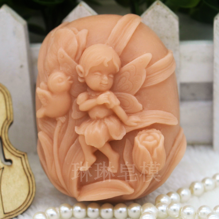 手工皂模具 食品级硅胶模具  肥皂模具  香皂模具 蜡烛模具花仙子