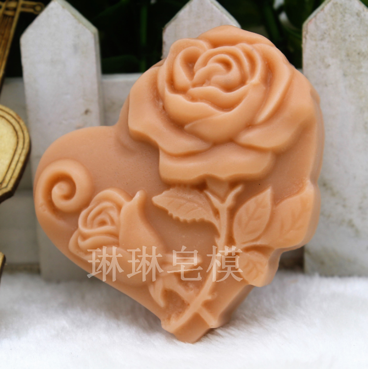 手工皂模具 皂模 蜡烛硅胶 香皂模具 硅胶皂模 玫瑰花皂模zx744