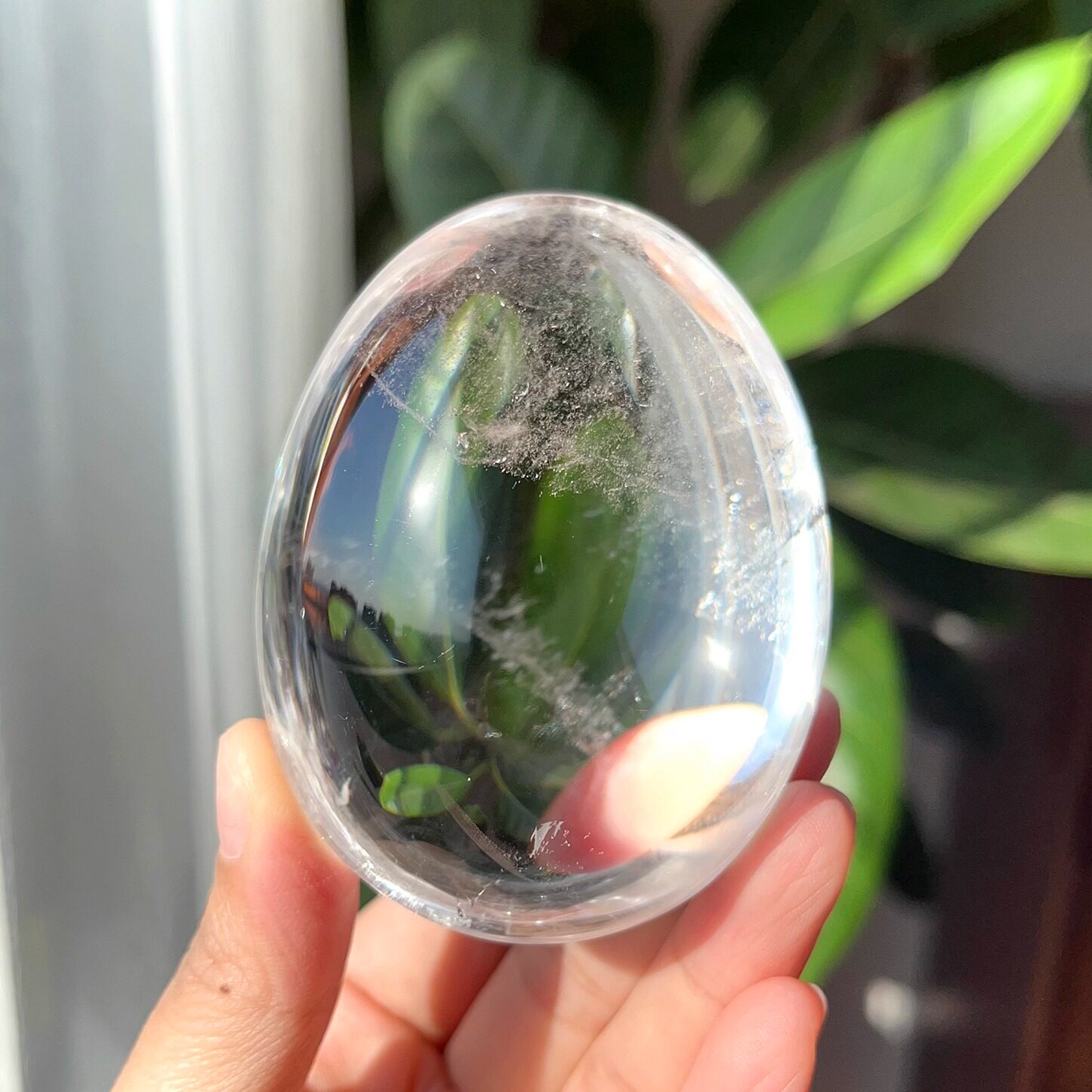 天然精品喜马白水晶把玩