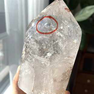 天然喜马白水晶胶花骸骨水胆冰川雪山古老能量水晶原石一物一图