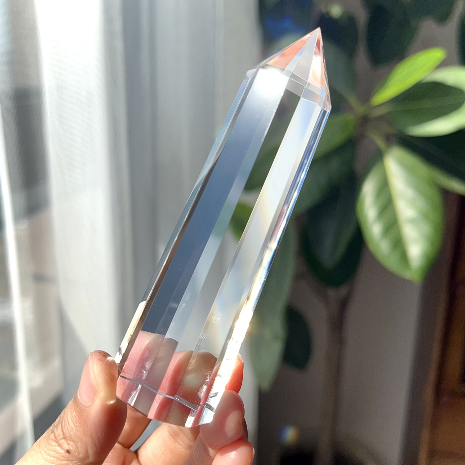 天然A级净体白水晶柱白水晶单尖六棱柱高频能量喜马水晶一物一图