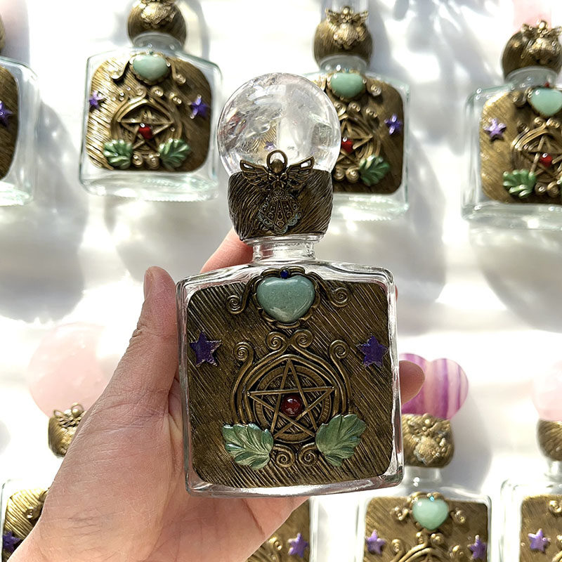 天然白水晶魔法瓶摆件