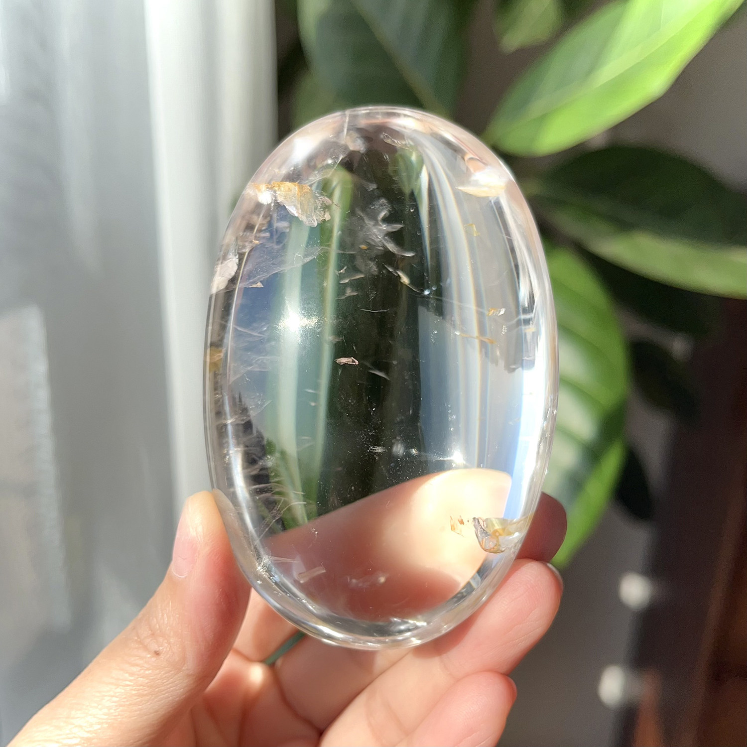 天然精品喜马白水晶把玩