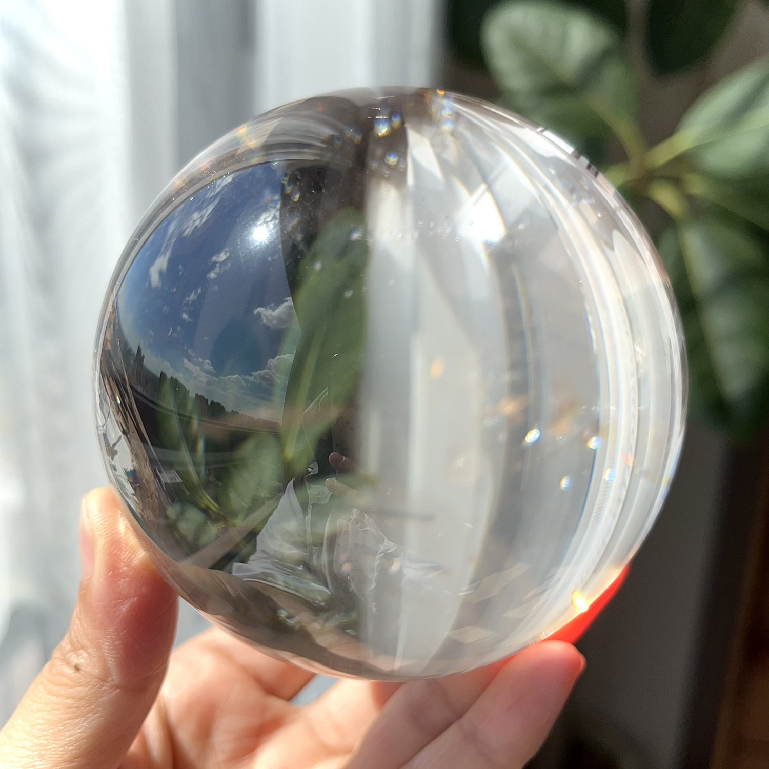 天然喜马拉雅白水晶球