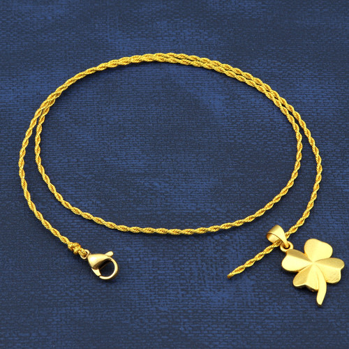 简约金色挂绳细款项链绳子