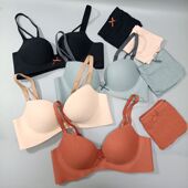 范美6460少女聚拢性感无钢圈女士文胸一片无痕小胸调整型厚款 胸衣