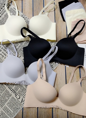 范美6444无痕内衣女小胸聚拢无钢圈收副乳防下垂上托调整型文胸罩