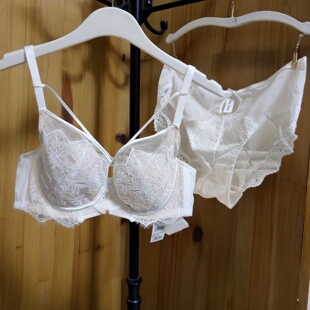 8619 文胸美胸带莫代尔收副乳内衣套装 法式 蕾丝性感软钢圈聚拢薄款