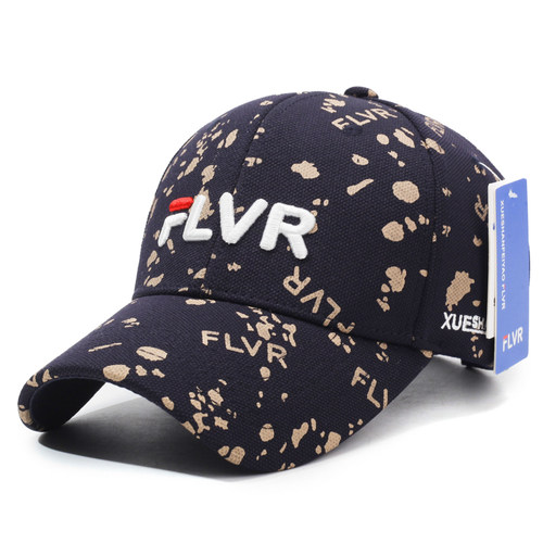 FLVR春秋新款加厚棒球帽大头显脸小满印遮阳帽男女同款鸭舌帽